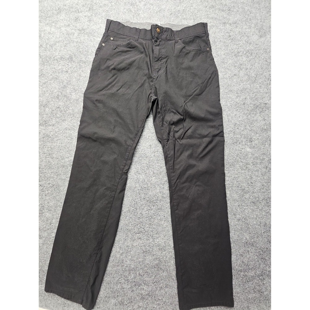 Member's Mark Denali Straight Fit Pants Men 36x32 Black Stretch Golf Performance